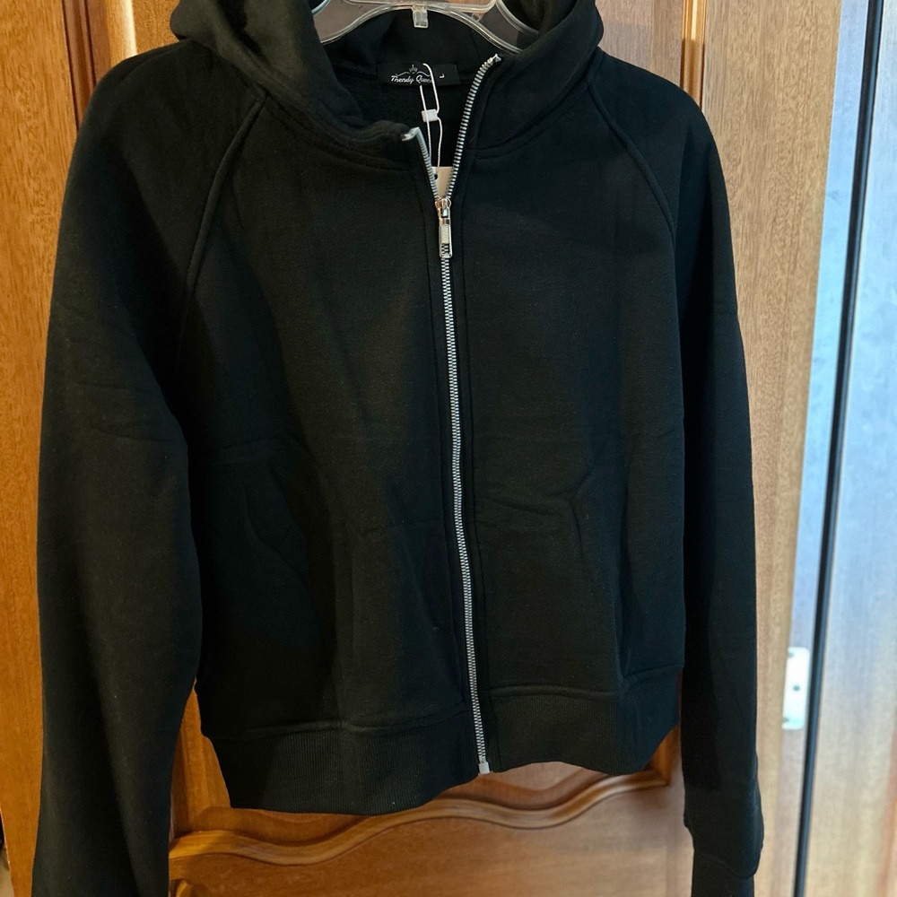 Women's Black Hoodie Sweater